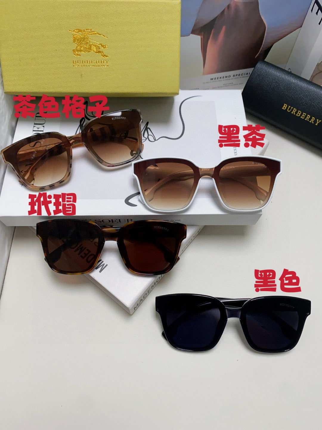Burberry BE5446 Fashion Blue Lens Sunglasses for Men & Women - detail image 8