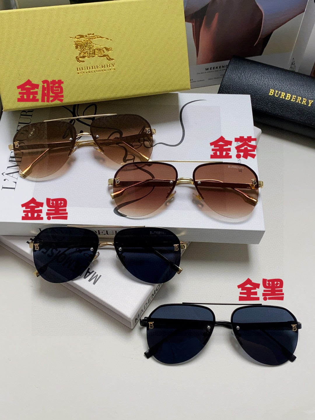 Burberry Round Brown Lens Sunglasses for Men & Women - detail image 9