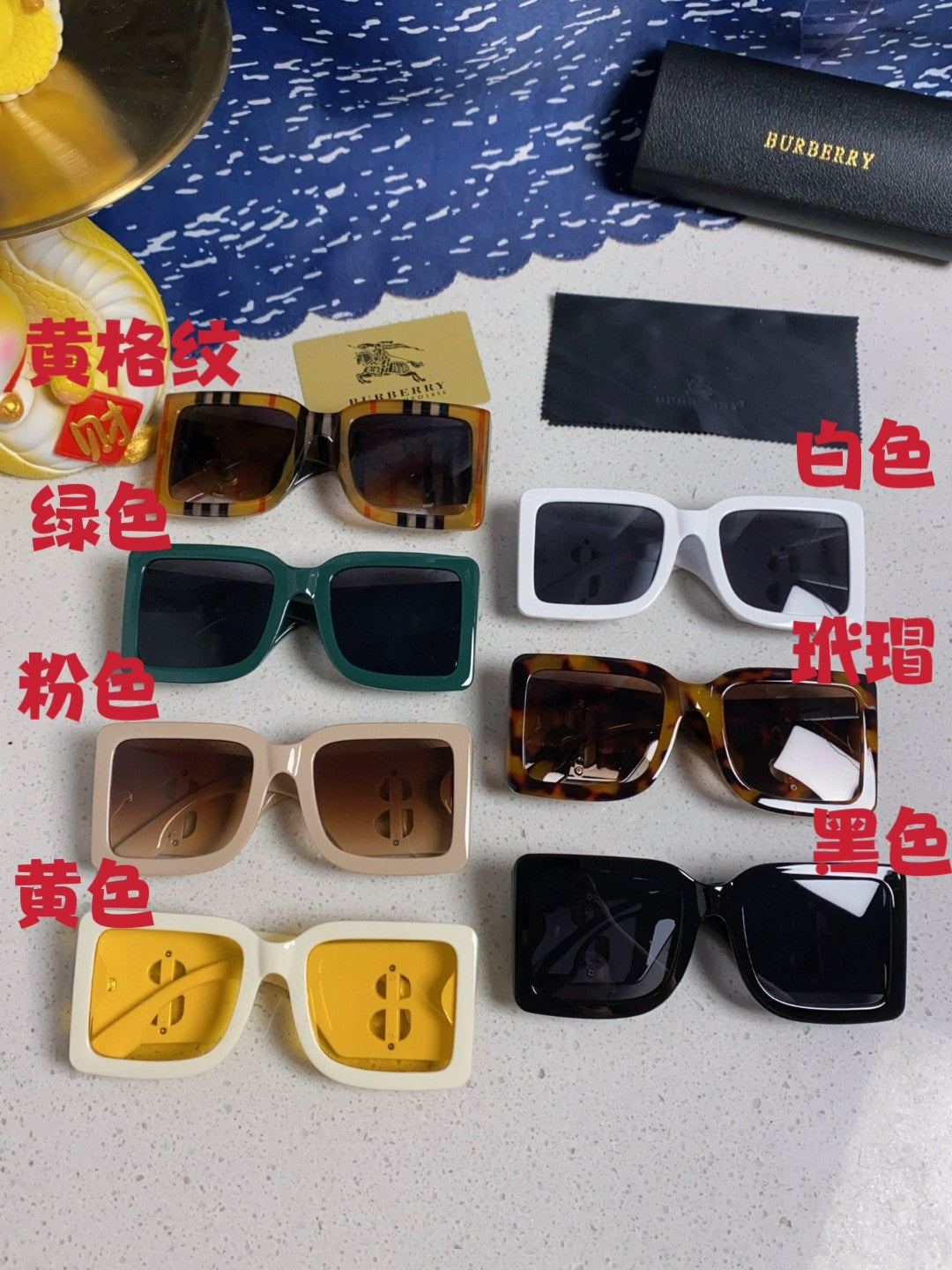 Burberry Oversized Blue Lens Sunglasses for Men & Women - 449578 - detail image 10