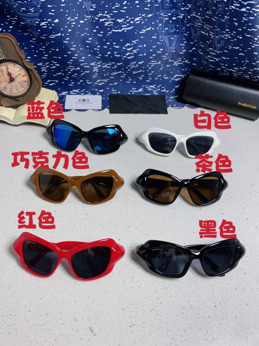 Balenciaga Oversized Brown Lens Sunglasses for Women - 358632 - detail image 12