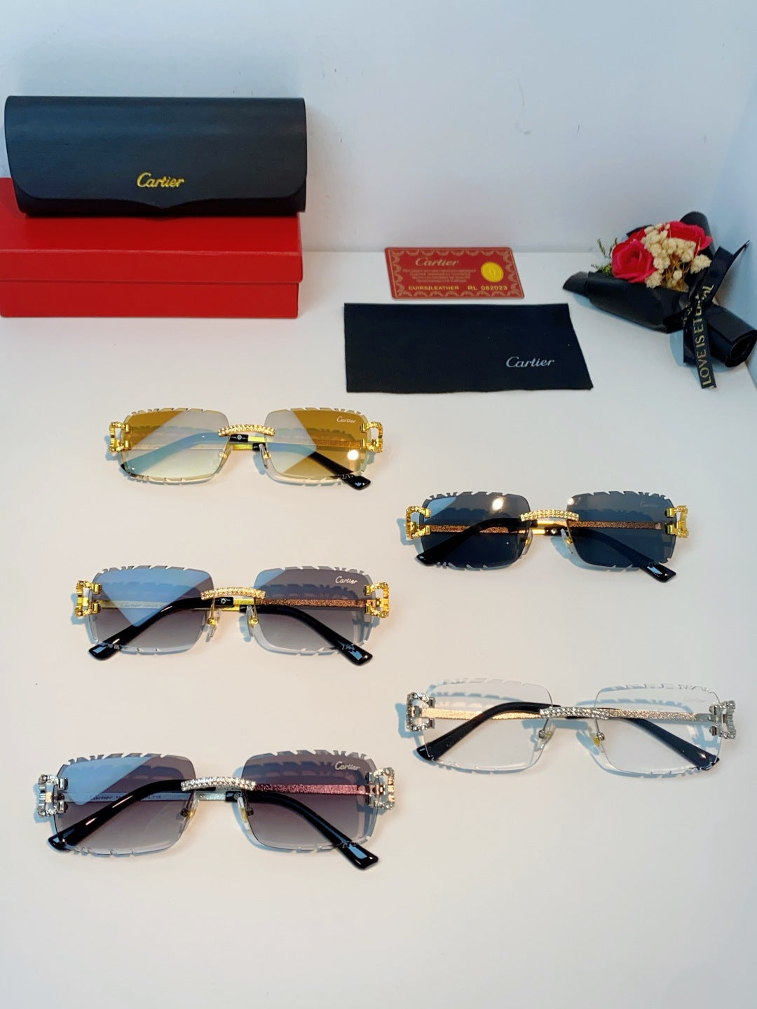 Cartier Fashion Orange Lens Sunglasses for Men & Women - 465908 - detail image 12