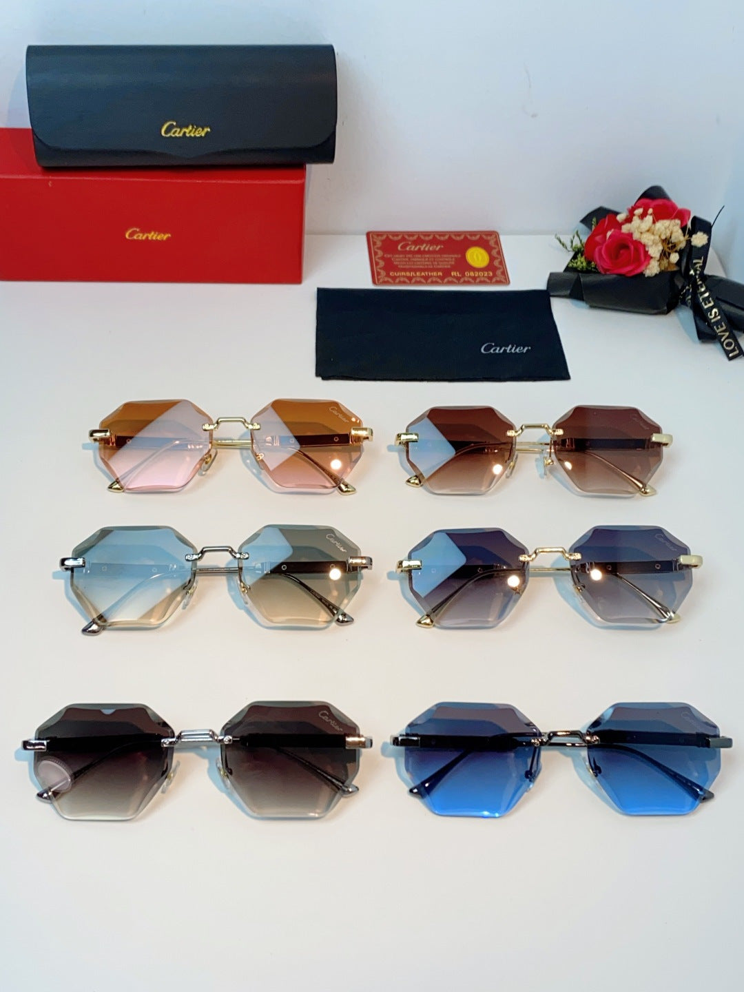 Cartier Fashion Silver Lens Sunglasses for Men & Women - 487225 - detail image 12