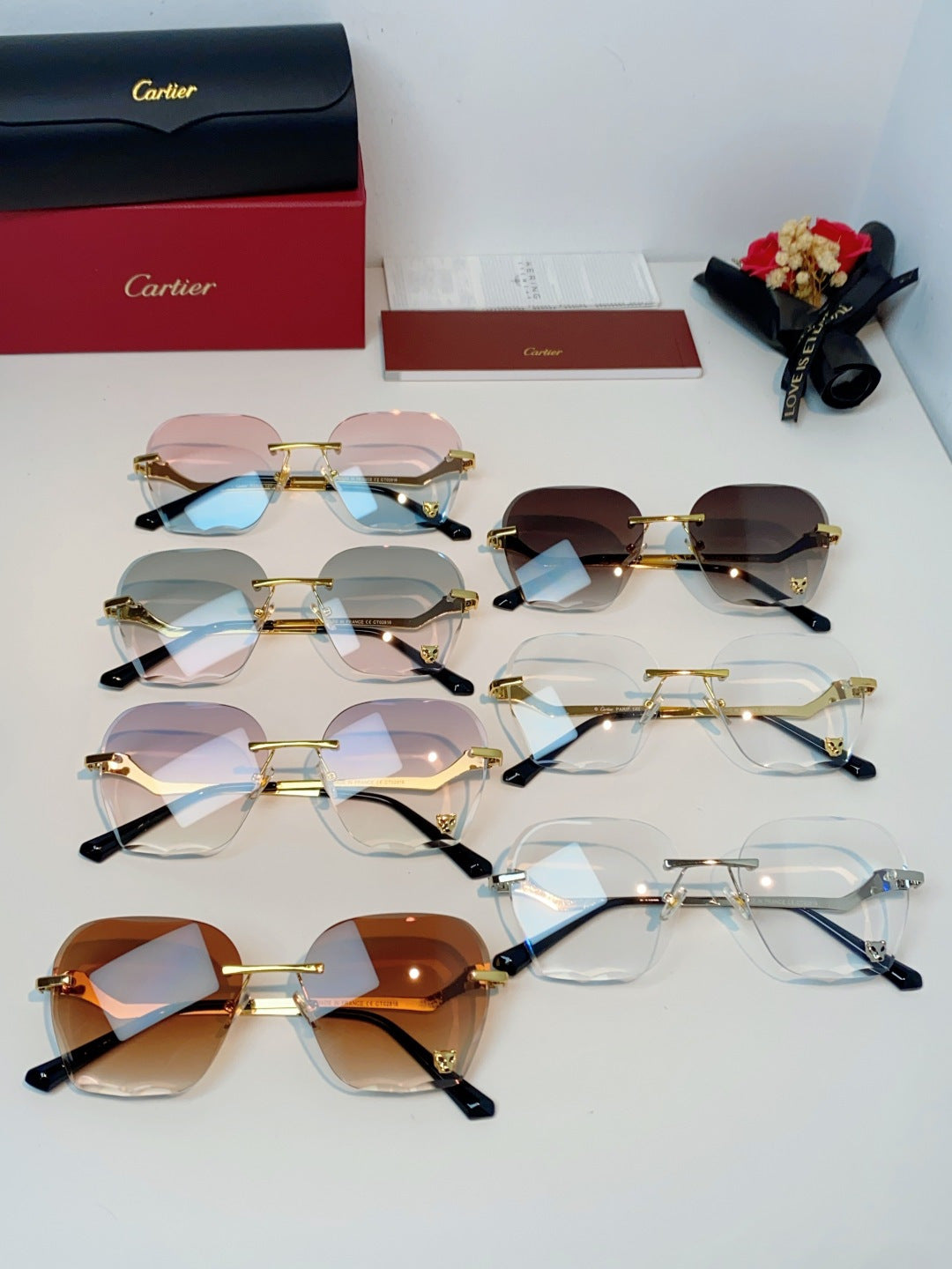 Cartier Photochromic Rimless Silver Lens Sunglasses for Men & Women - 372216 - detail image 12