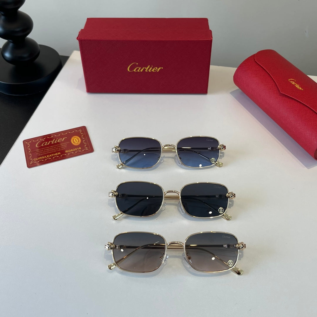 Cartier Lightweight Metal Rimless Blue Lens Sunglasses for Men & Wome - 432258 - detail image 11