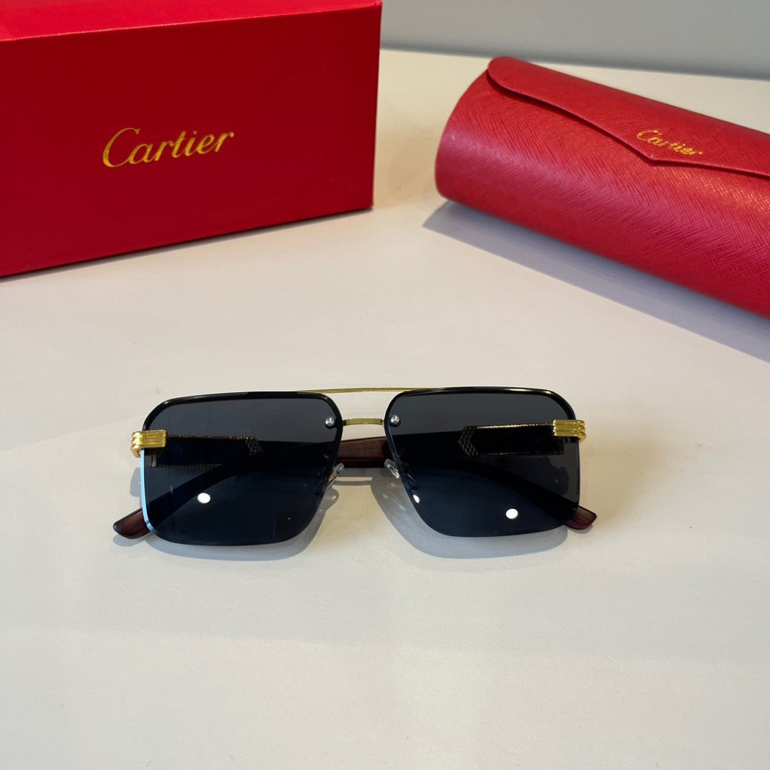 Cartier Lightweight Metal Rimless Silver Lens Sunglasses for Men & Wo - 465759 - detail image 7