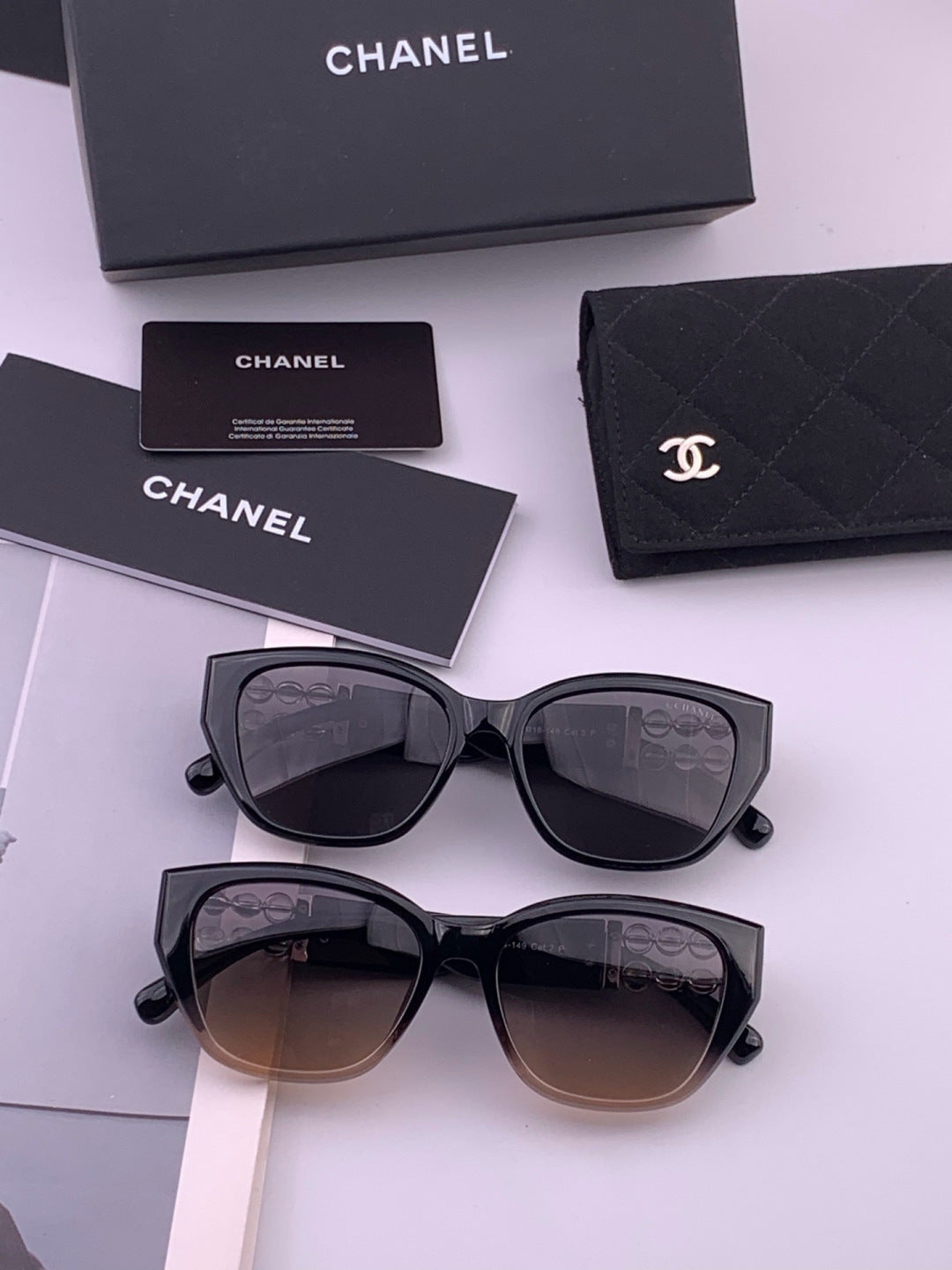 Chanel CH8754 Polarized Fashion Black Lens Sunglasses for Men & Women - detail image 8