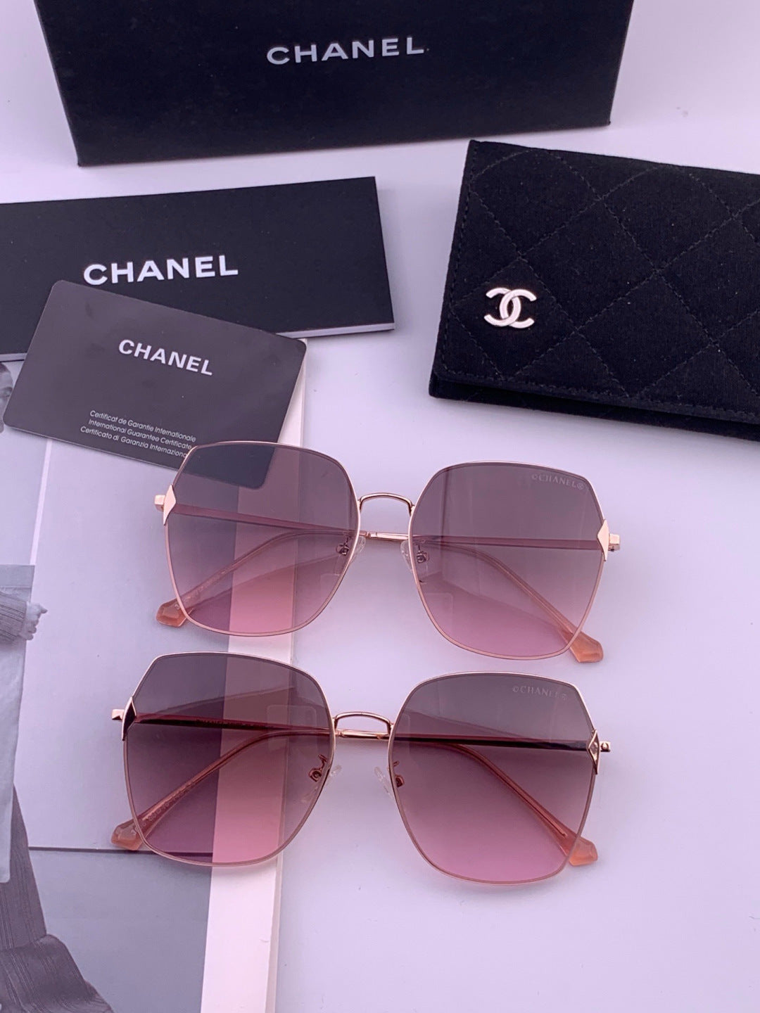 Chanel CH2029 Polarized Rimless Brown Lens Sunglasses for Men & Women - detail image 6