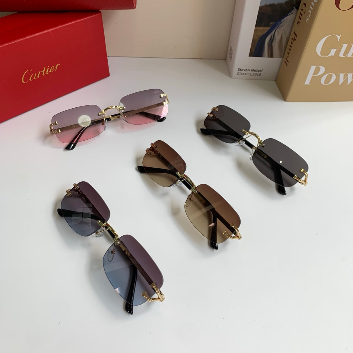 Cartier Square Silver Lens Sunglasses for Men & Women - 432283 - detail image 9