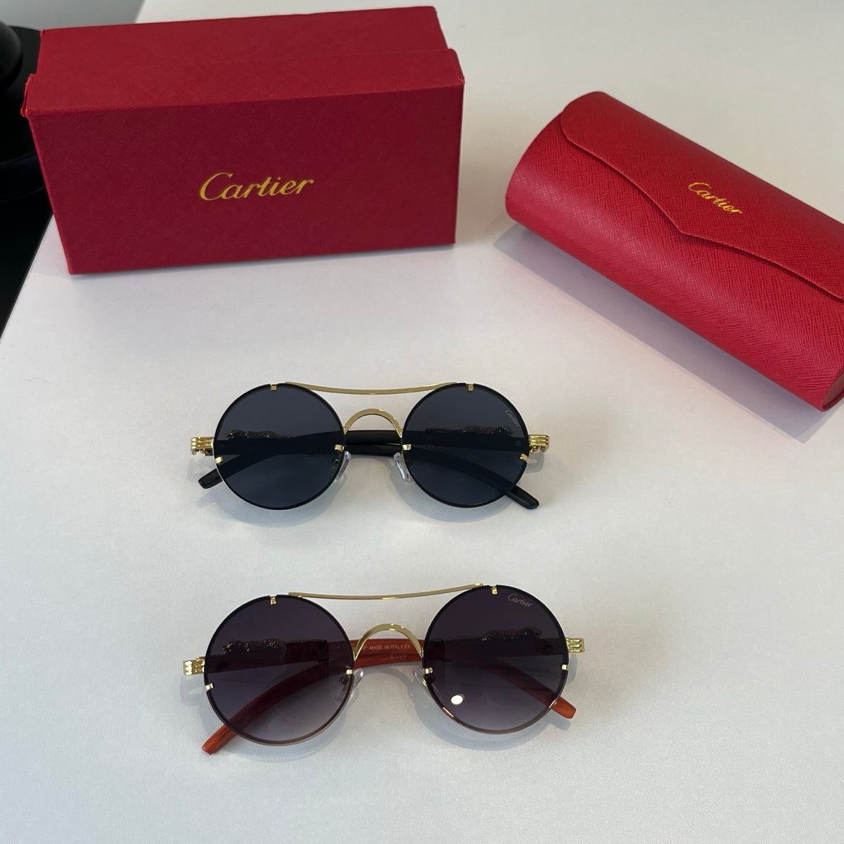 Cartier Lightweight Metal Rimless Silver Lens Sunglasses for Men & Wo - 465867 - detail image 10