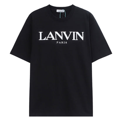 LANVIN Letter Embroidery T-Shirt