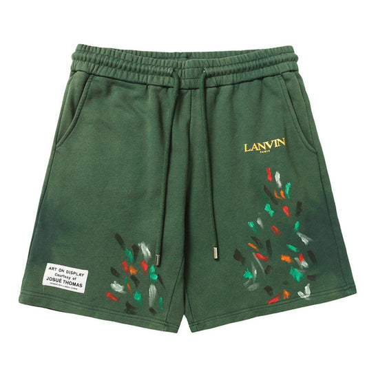 LANVIN Splash ink sports Shorts Green