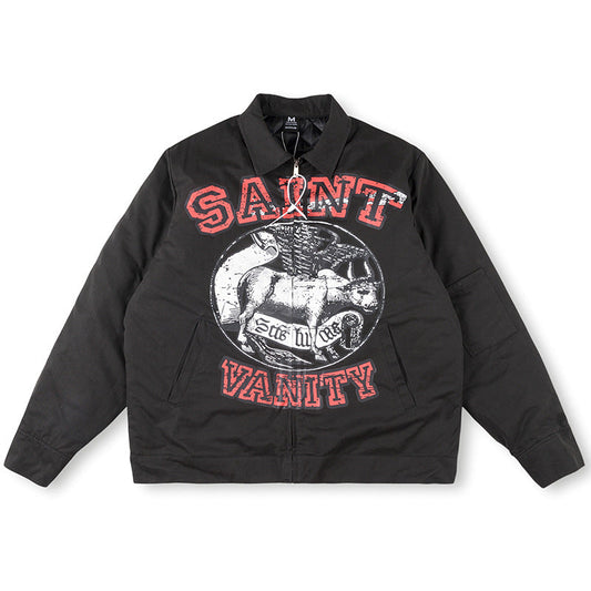 SAINT VANITY  Bull Work Jacket “Black”