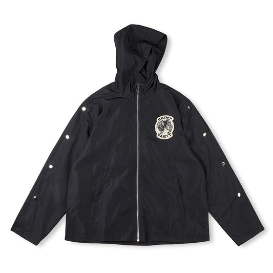 SAINT VANITY  Nylon Hooded Track Jacket “Black”