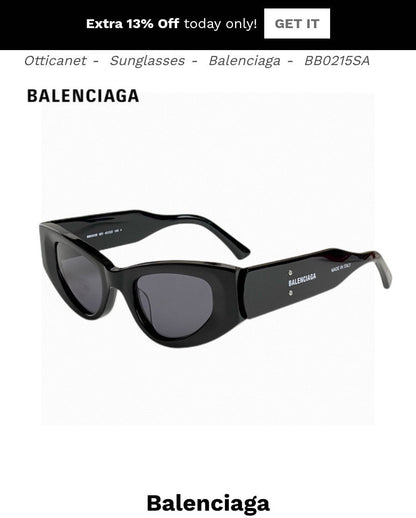 Balenciaga Polarized Cat-Eye Orange Lens Sunglasses for Men & Women