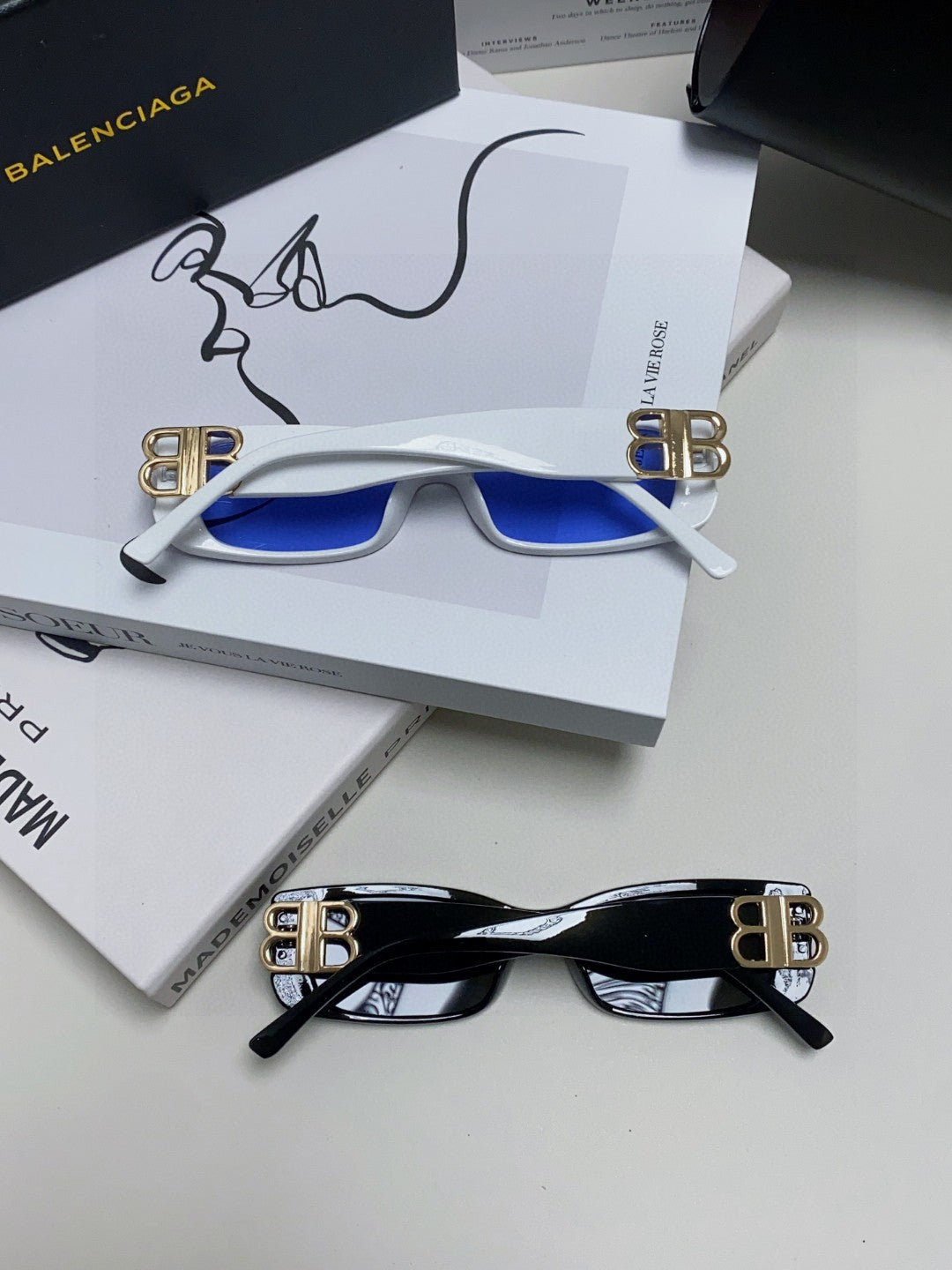 Balenciaga Rectangular Orange Lens Sunglasses for Men & Women - 358651 - detail image 10
