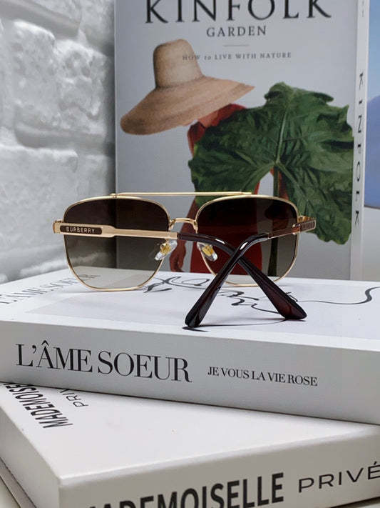 Burberry Polarized Fashion Silver Lens Sunglasses for Men