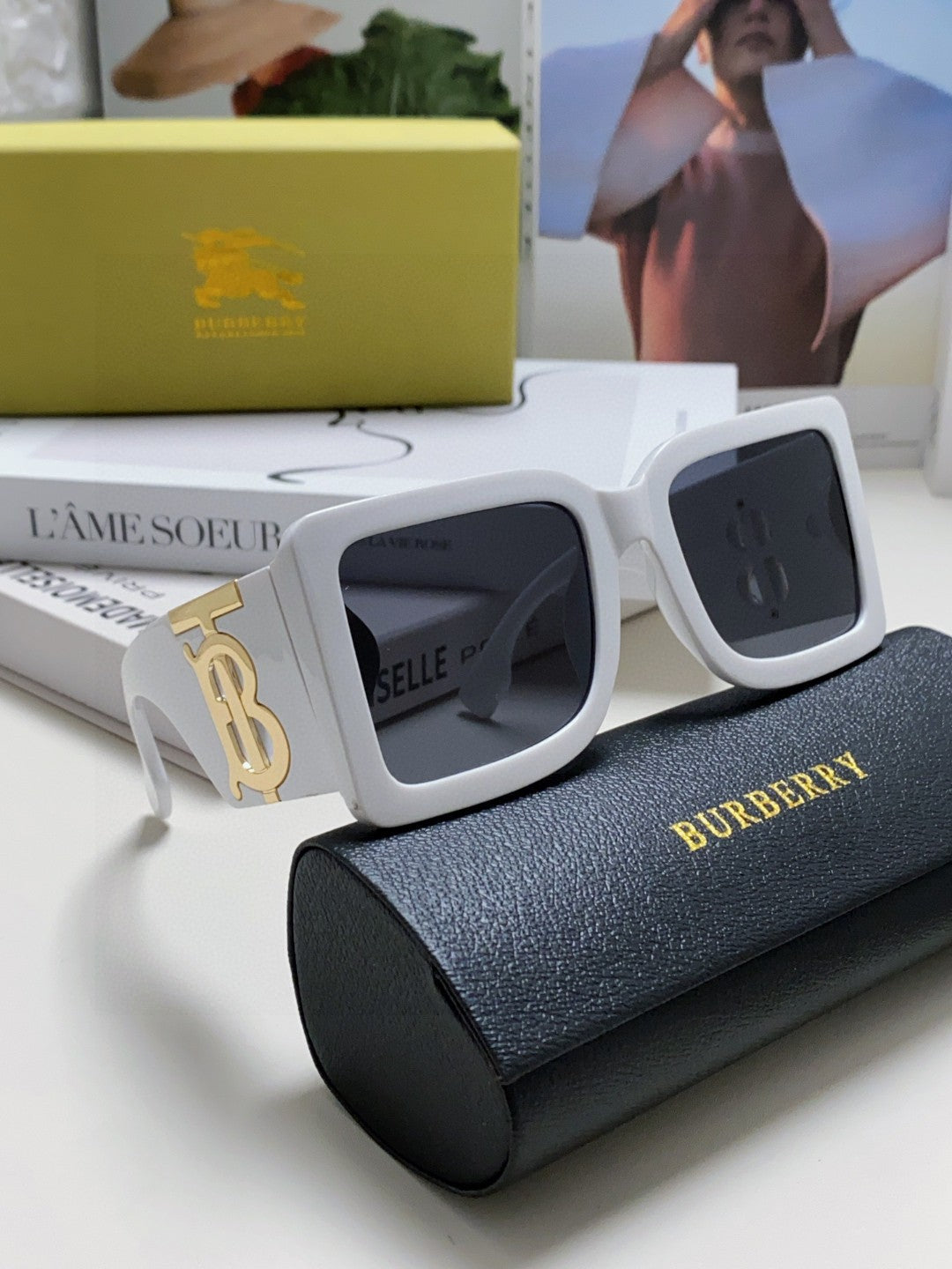 Burberry Oversized Blue Lens Sunglasses for Men & Women - 358600 - detail image 7