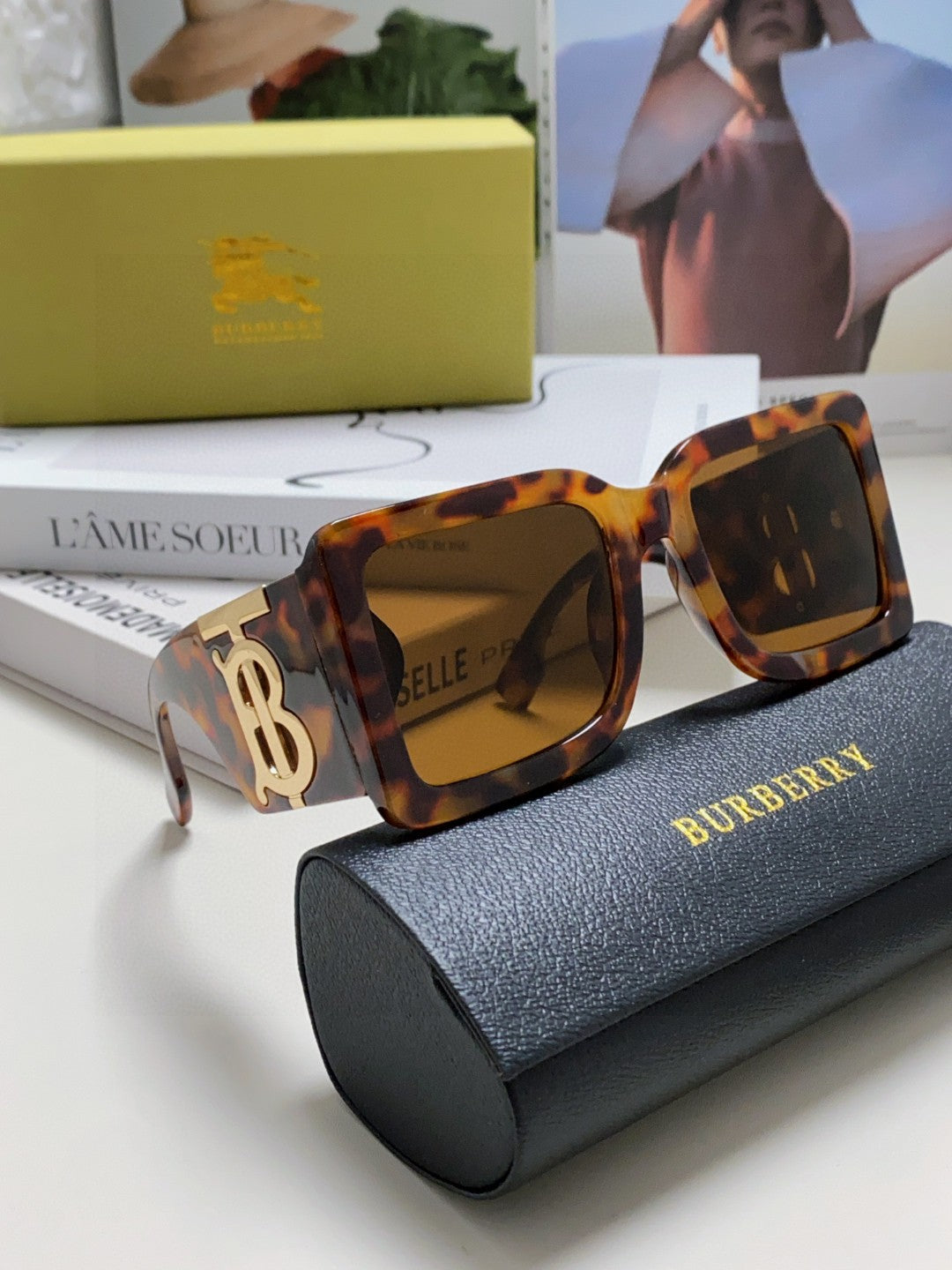 Burberry Oversized Brown Lens Sunglasses for Men & Women - 358601 - detail image 9