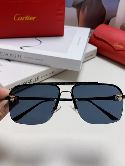 Cartier Lightweight Rimless Blue Lens Sunglasses for Men & Women - 449448 - detail image 2