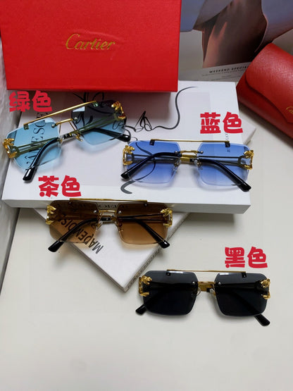 Cartier Lightweight Rimless Silver Lens Sunglasses for Men & Women - 449451 - detail image 2