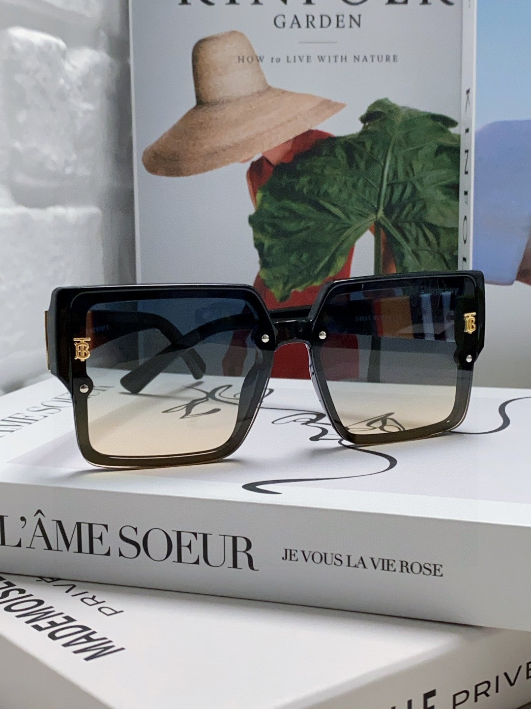 Burberry Oversized Black Lens Sunglasses for Women