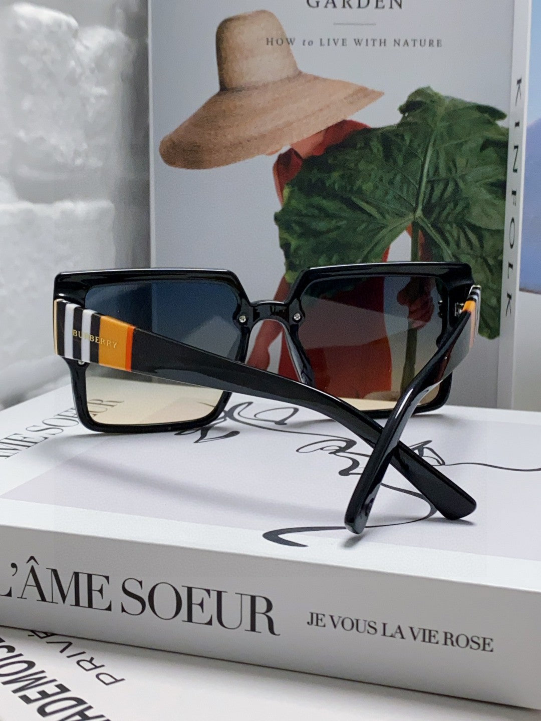 Burberry Oversized Black Lens Sunglasses for Women - 416061 - detail image 2