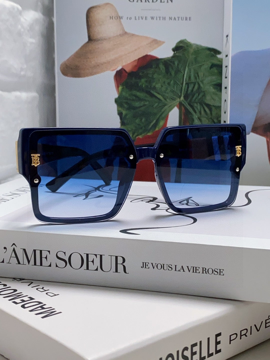 Burberry Oversized Blue Lens Sunglasses for Women - 416062