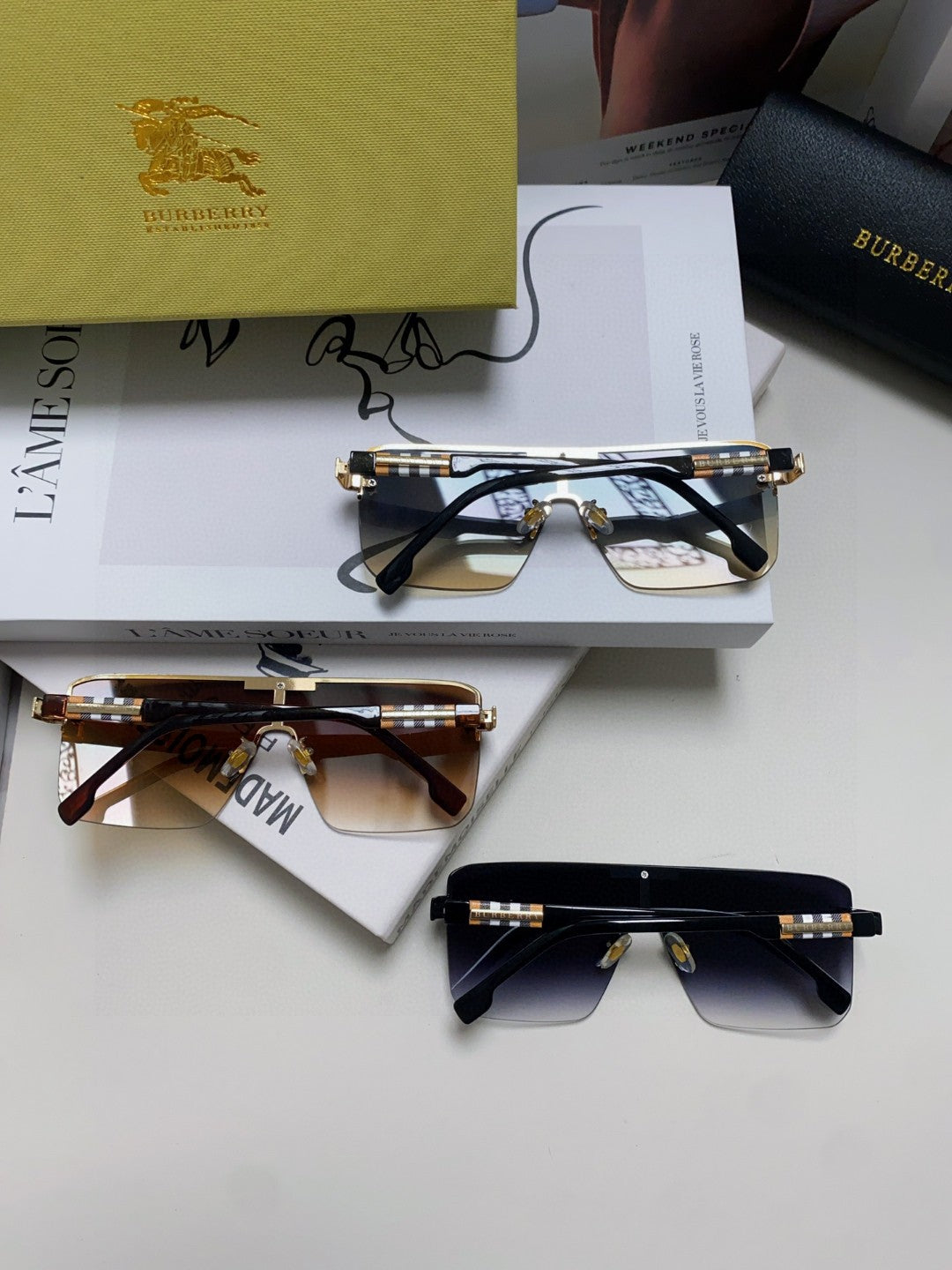 Burberry Fashion Brown Lens Sunglasses for Men - 416069 - detail image 8