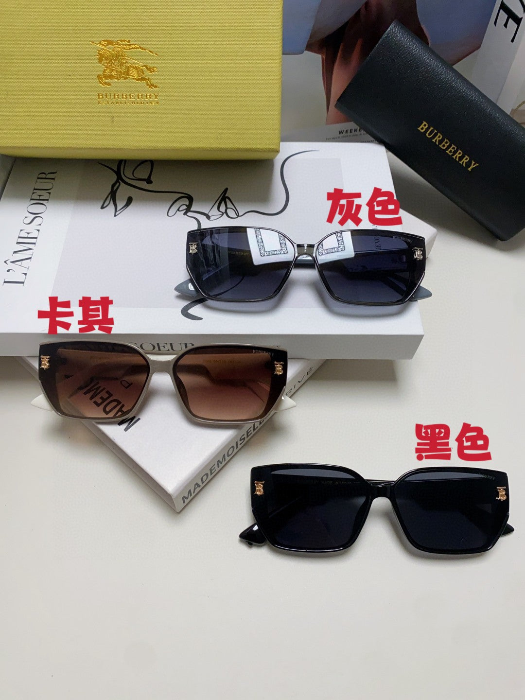 Burberry Fashion Red Lens Sunglasses for Men & Women - 449618 - detail image 9