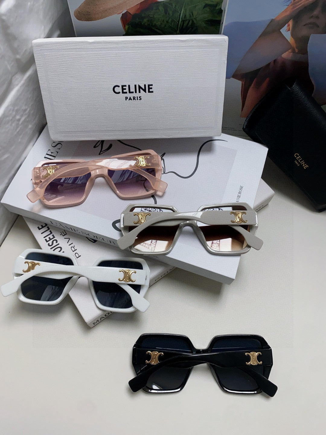 Celine Square Black Lens Sunglasses for Men & Women - 415651 - detail image 8