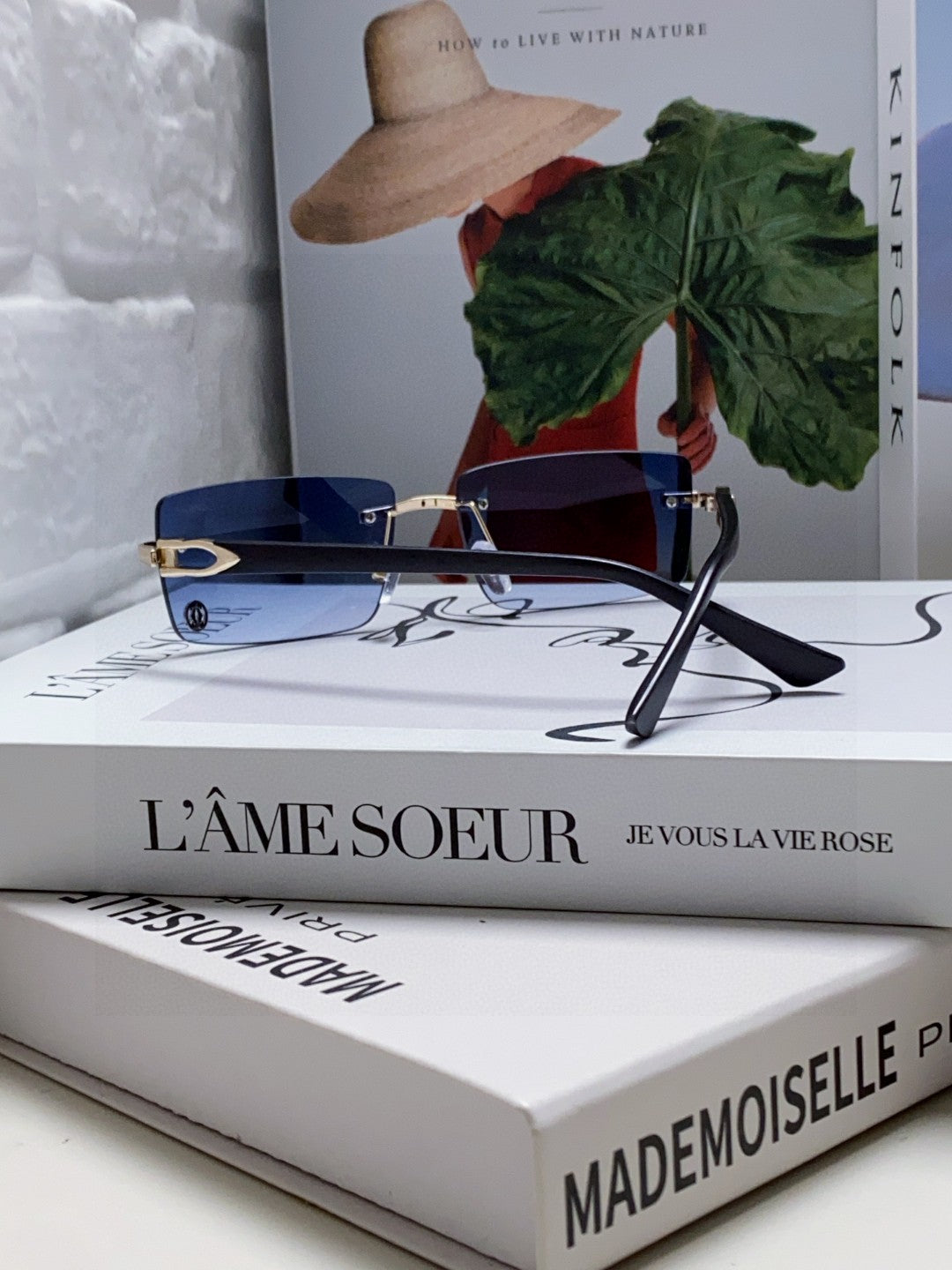 Cartier Blue-Light Rimless Blue Lens Sunglasses for Men & Women - detail image 2