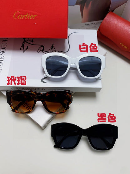 Cartier Cat-Eye Blue Lens Sunglasses for Men & Women - detail image 9