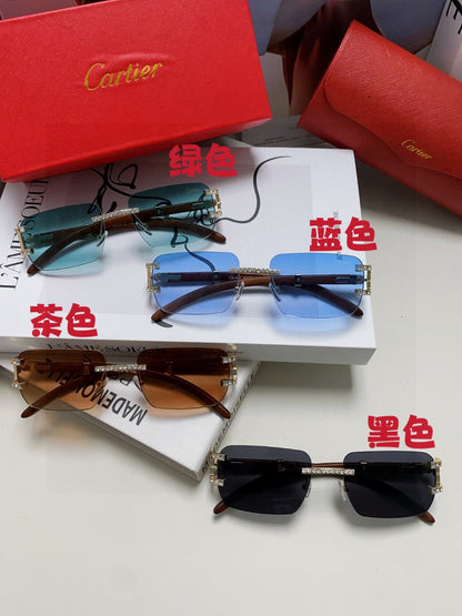 Cartier Lightweight Rimless Silver Lens Sunglasses for Men & Women - 382804 - detail image 8