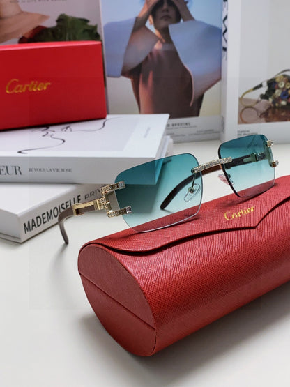 Cartier Lightweight Rimless Silver Lens Sunglasses for Men & Women - 382804 - detail image 6