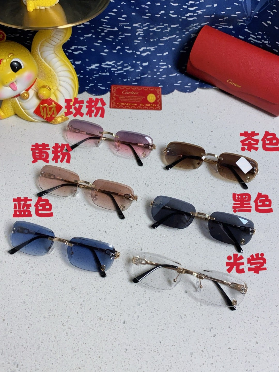 Cartier Fashion Silver Lens Sunglasses for Men & Women - 382781 - detail image 11
