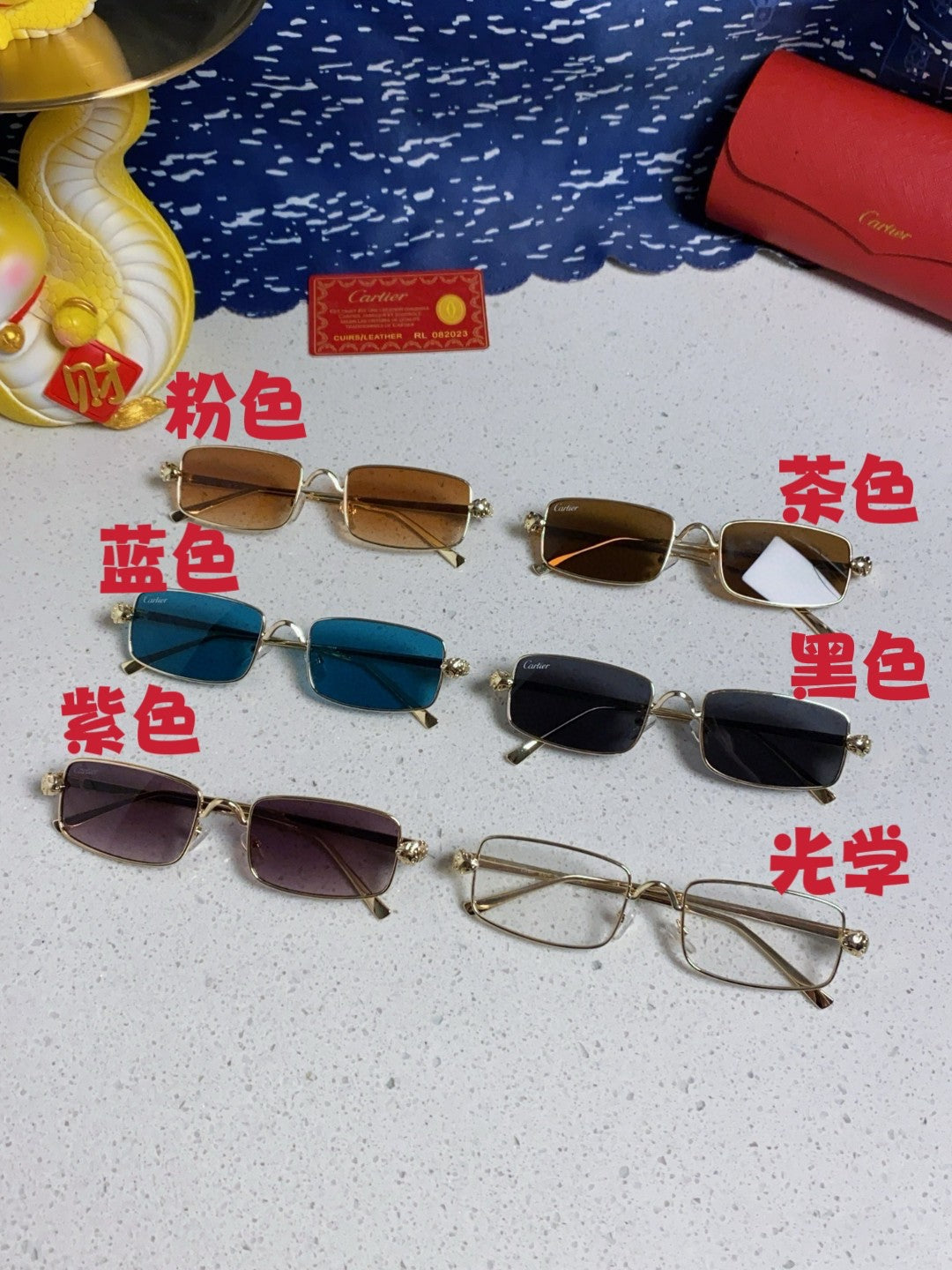 Cartier CT0473S Metal Square Silver Lens Sunglasses for Men & Women - detail image 11