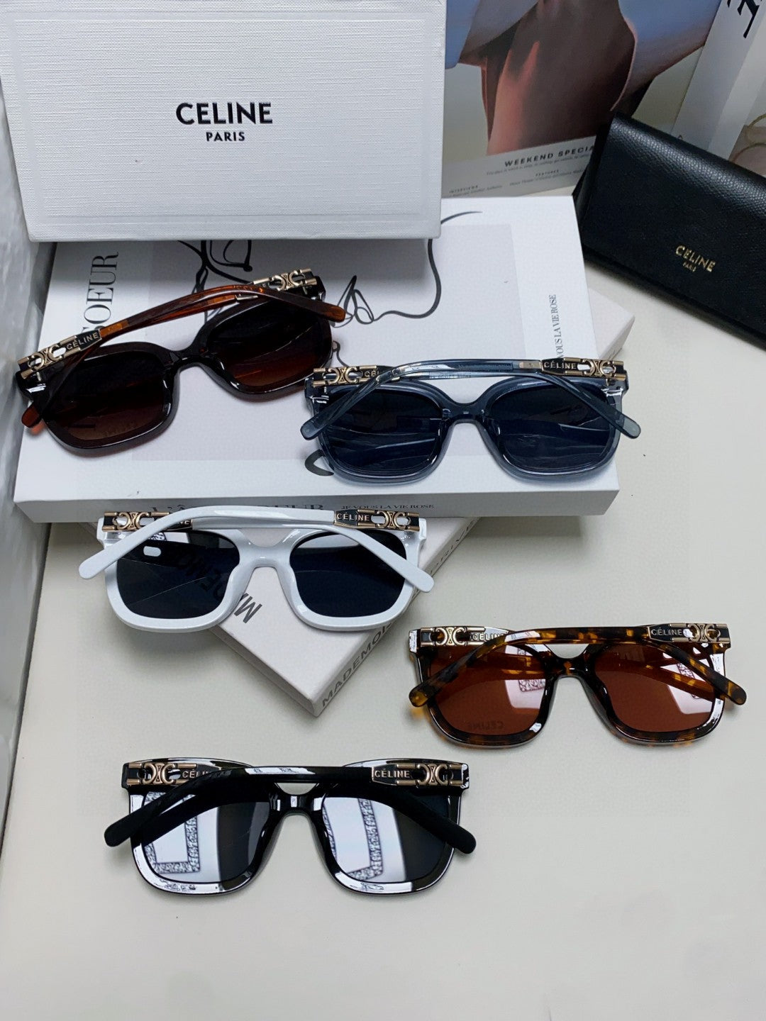 Celine Fashion Blue Lens Sunglasses for Men & Women - 398811 - detail image 8