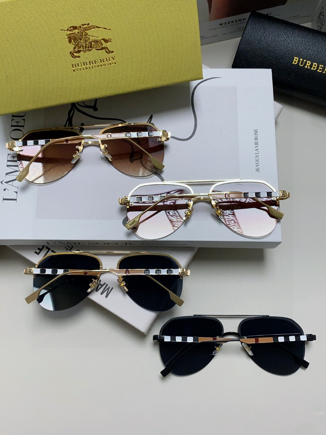 Burberry Round Brown Lens Sunglasses for Men & Women - detail image 8