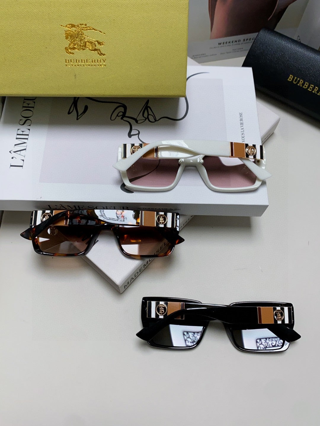Burberry Fashion Silver Lens Sunglasses for Women - 399098 - detail image 8