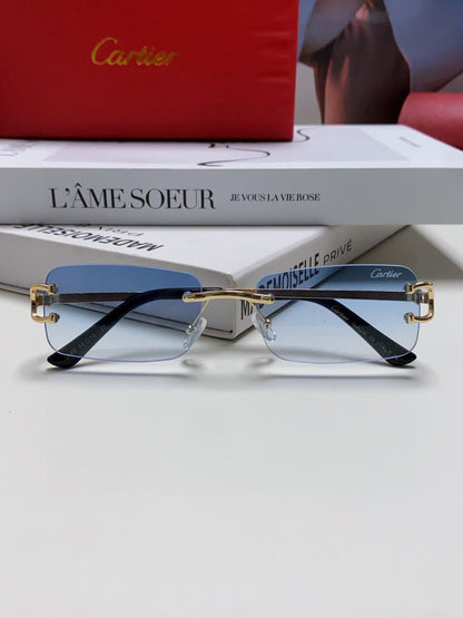 Cartier Lightweight Rimless Silver Lens Sunglasses for Men & Women - 399033 - detail image 5