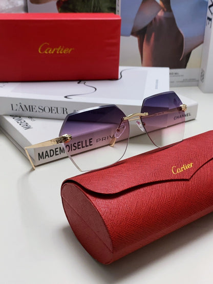 Cartier Photochromic Rimless Red Lens Sunglasses for Men & Women - 399040 - detail image 7