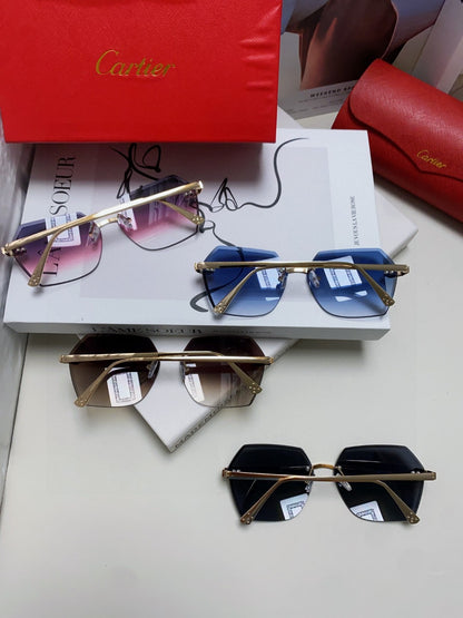 Cartier Photochromic Rimless Red Lens Sunglasses for Men & Women - 399040 - detail image 8