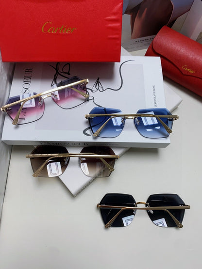 Cartier Photochromic Rimless Blue Lens Sunglasses for Men & Women - 432244 - detail image 7