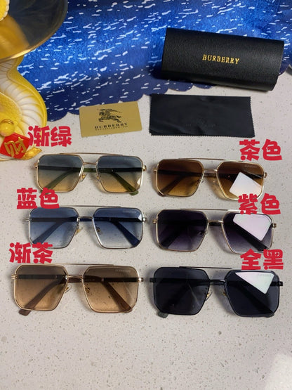 Burberry Polarized Metal Square Brown Lens Sunglasses for Men & Women - detail image 12