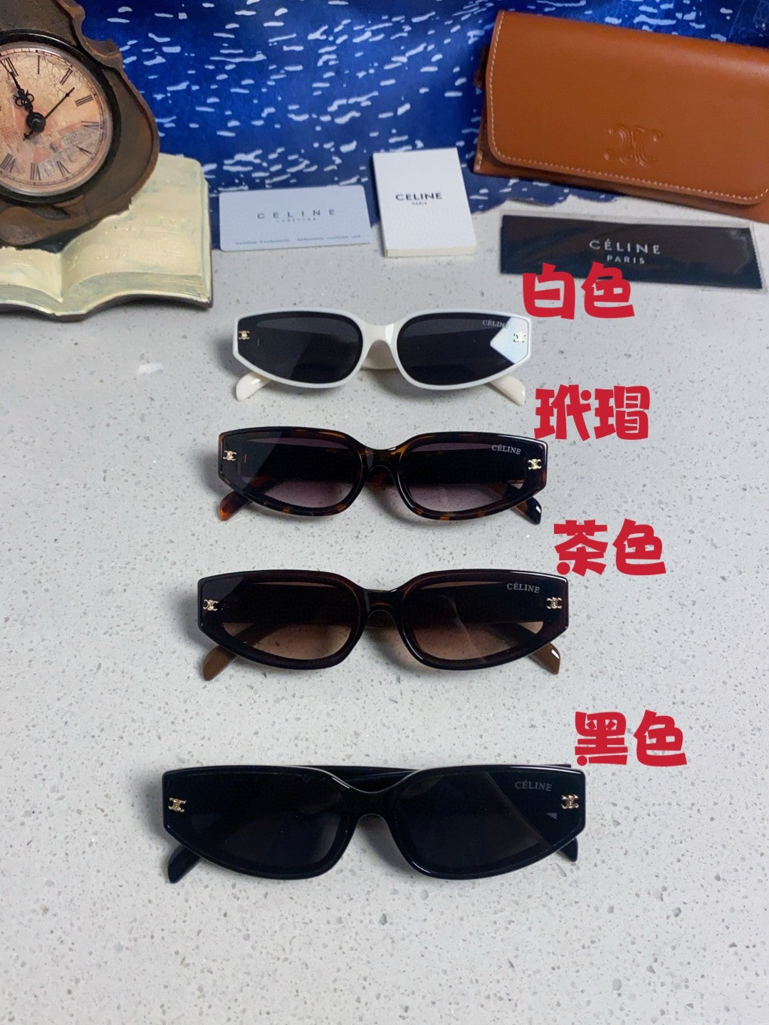 Celine Cat-Eye Silver Lens Sunglasses for Men & Women - 867150 - detail image 12
