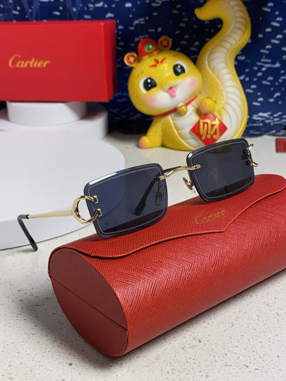 Cartier Fashion Blue Lens Sunglasses for Men & Women - detail image 10