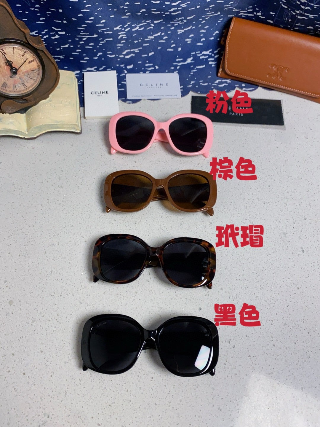 Celine Oversized Brown Lens Sunglasses for Men & Women - 372015 - detail image 11