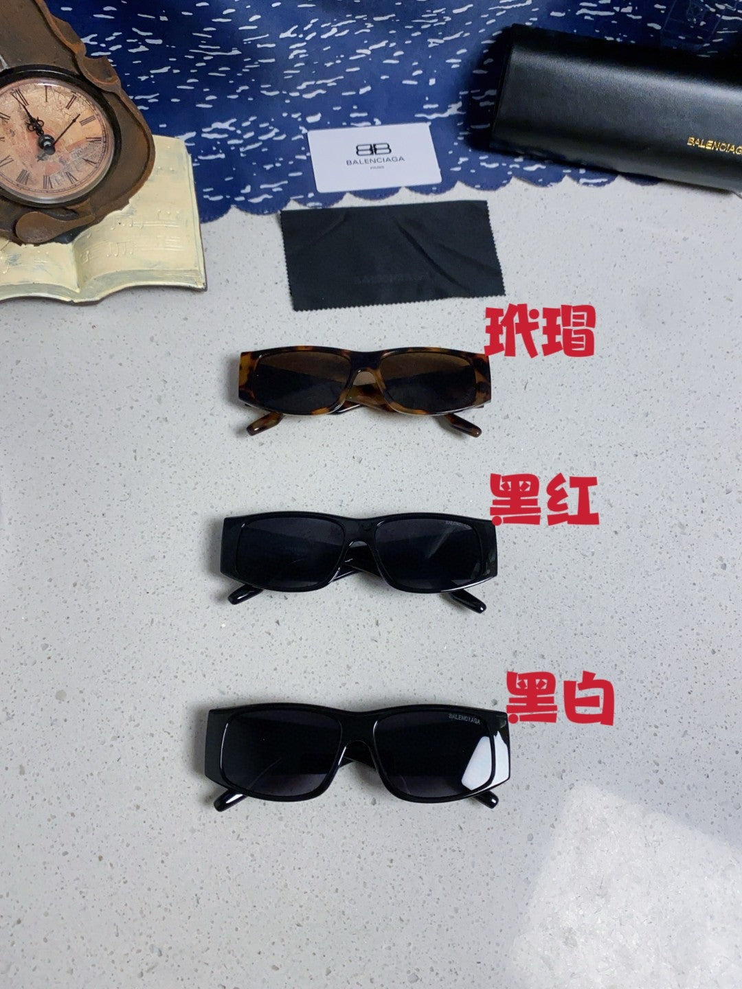 Balenciaga Square Black Lens Sunglasses for Men & Women - 935204 - detail image 11