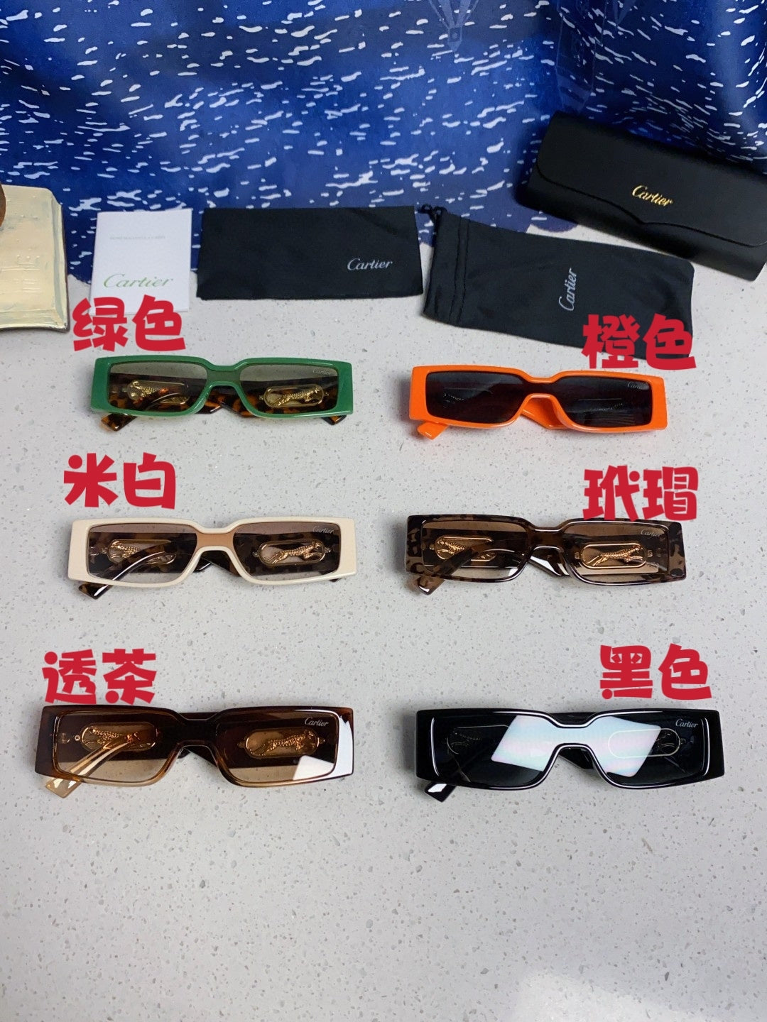 Cartier Fashion Red Lens Sunglasses for Women - detail image 12