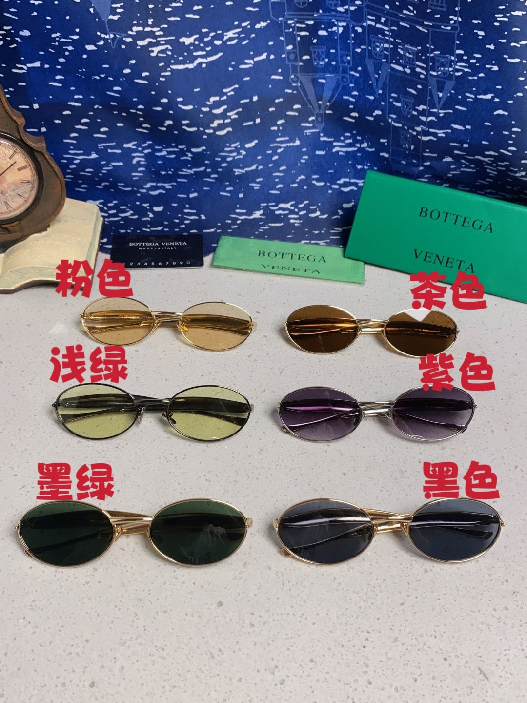 Bottega Veneta BV1386 Oval Silver Lens Sunglasses for Men & Women - 416441 - detail image 11